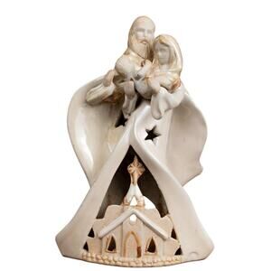 Holy Family Tea Light Candle Holder Christmas Nativity